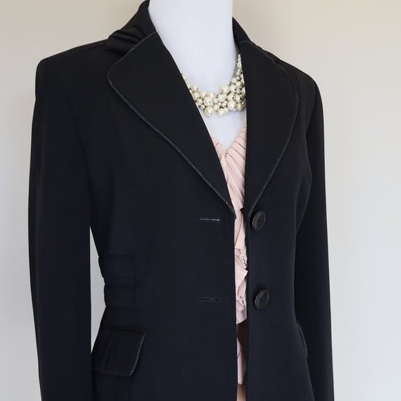 NINE WEST Size 2 Black Suit Jacket Blazer Career Interview - Picture 6 of 11